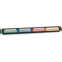 Патч-панель Cabeus 1U, 24 порта, RJ-45, категория 5e, PLCOL-24-Cat.5e-Dual