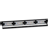 Патч-панель Cabeus 1U, 24 порта, RJ-45, категория 5e, угол портов 45 градусов , PLAN-24-Cat.5e-Dual PLAN-24-Cat.5e-Dual IDC