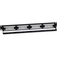 Патч-панель Cabeus 1U, 24 порта, RJ-45, категория 5e, угол портов 45 градусов , PLAN-24-Cat.5e-Dual PLAN-24-Cat.5e-Dual IDC