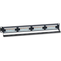 Патч-панель Cabeus 1U, 24 порта, RJ-45, категория 6, PL-24-Cat.6-Dual