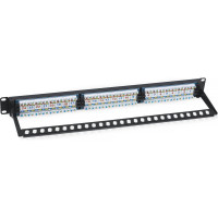 Патч-панель Cabeus 1U, 24 порта, RJ-45, категория 6a, PL-24-Cat.6a-Dual