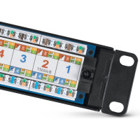 Патч-панель Cabeus 1U, 24 порта, RJ-45, категория 6a, PL-24-Cat.6a-Dual