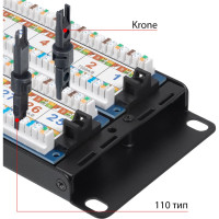 Патч-панель Cabeus 2U, 48 портов, RJ-45, категория 6a, PL-48-Cat.6a-Dual