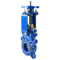 Задвижка шиберная DN.ru GGG40-SS304-NBR-2W-ISO Ду65 Ру10 с голым штоком и ISO-фланцем D040-03147