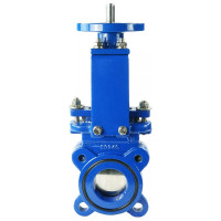 Задвижка шиберная DN.ru GGG40-SS304-NBR-2W-ISO Ду65 Ру10 с голым штоком и ISO-фланцем D040-03147