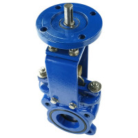 Задвижка шиберная DN.ru GGG40-SS304-NBR-2W-ISO Ду50 Ру10 с голым штоком и ISO-фланцем D040-03143