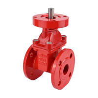 Задвижка клиновая DN.ru 30ч939р Ду200 Ру16 под электропривод, цвет - красный D040-00706