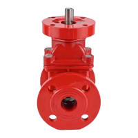 Задвижка клиновая DN.ru 30ч939р Ду200 Ру16 под электропривод, цвет - красный D040-00706