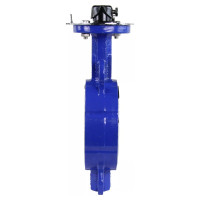 Поворотный затвор DN.ru WCB-316L-PTFE Ду200 Ру16, углеродистая сталь, PTFE, с ручкой D050-02315