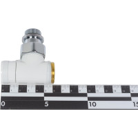 Угловой запорный вентиль SR Rubinetterie Tondera 1/2"х3/4" E, белый 0673-1500VCEA