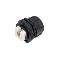 Индустриальный модуль LANMASTER Keystone RJ45, категория6, STP, 180 градусов, IP68 LAN-OK45S6/180-WP