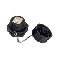 Индустриальный модуль LANMASTER Keystone RJ45, категория6, STP, 180 градусов, IP68 LAN-OK45S6/180-WP