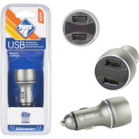 Зарядное устройство Nova Bright 2 USB-порта, 2100 мА, цифровой LED вольтметр, 12/24 В 46898