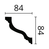 Карниз потолочный WALLSTYL (2000х84х84 мм) NMC WT10