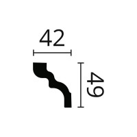 Карниз потолочный WALLSTYL (2000х42х49 мм) NMC WT9
