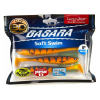 Виброхвосты LUCKY JOHN LJ 3D Series BASARA SOFT SWIM 5.0in, цвет PG08, 4шт. 140404-PG08