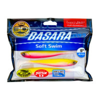 Виброхвосты LUCKY JOHN LJ 3D Series BASARA SOFT SWIM 5.0in, цвет PG04, 4шт. 140404-PG04