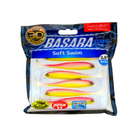 Виброхвосты LUCKY JOHN LJ 3D Series BASARA SOFT SWIM 3.5in, цвет PG04, 6шт. 140403-PG04