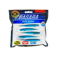 Виброхвосты LUCKY JOHN LJ 3D Series BASARA SOFT SWIM 3.5in, цвет PG12, 6шт. 140403-PG12