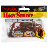 Съедобные искусственные виброхвосты LUCKY JOHN LJ Pro Series HOGY SHRIMP 3.0in, цвет S14, 10шт. 140140-S14