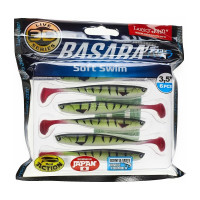Виброхвосты LUCKY JOHN LJ 3D Series BASARA SOFT SWIM 3.5in, цвет PG10, 6шт. 140403-PG10