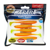 Виброхвосты LUCKY JOHN LJ 3D Series BASARA SOFT SWIM 3.5in, цвет PG03, 6шт. 140403-PG03