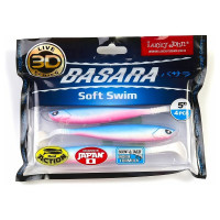 Виброхвосты LUCKY JOHN LJ 3D Series BASARA SOFT SWIM 5.0in, цвет PG05, 4шт. 140404-PG05