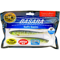 Виброхвосты LUCKY JOHN LJ 3D Series BASARA SOFT SWIM 6.0in, цвет PG11, 3шт. 140405-PG11