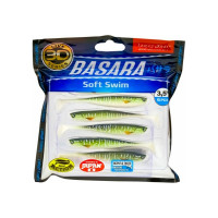 Виброхвосты LUCKY JOHN LJ 3D Series BASARA SOFT SWIM 3.5in, цвет PG11, 6шт. 140403-PG11