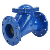 Клапан обратный шаровой DN.ru GGG50-GGG50-БНК-сп Ду100 Ру16 со сливной пробкой, чугунный D100-01579