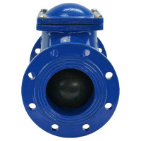 Клапан обратный шаровой DN.ru GGG50-GGG50-БНК-сп Ду100 Ру16 со сливной пробкой, чугунный D100-01579