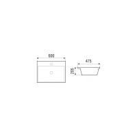 Врезная раковина WeltWasser WW DEILBACH 600х475х205 7608-60 10000004637