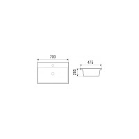 Врезная раковина WeltWasser WW DEILBACH 700х475х205 7608-70 10000004638