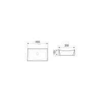 Накладная раковина WeltWasser WW ELBACH 550х350х135 1002 10000004586