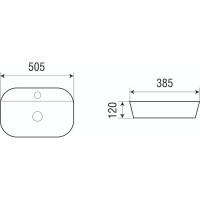 Накладная раковина WeltWasser WW ELBACH 505х385х120 2202 10000003824