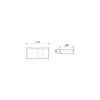 Накладная раковина WeltWasser WW ELBACH 1115х400х125 2216 10000004587