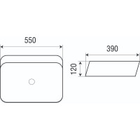Накладная раковина WeltWasser WW ELBACH 550х390х120 2243 10000003831