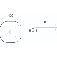 Накладная раковина WeltWasser WW ELBACH 400х400х105 2245 10000003833