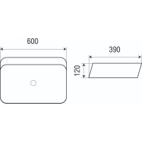 Накладная раковина WeltWasser WW ELBACH 600х390х120 22434 10000003832