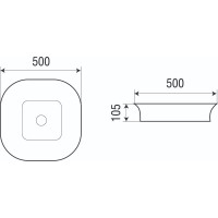 Накладная раковина WeltWasser WW ELBACH 500х500х105 2246 10000003836