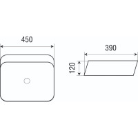 Накладная раковина WeltWasser WW ELBACH 450х390х120 2242 10000003830
