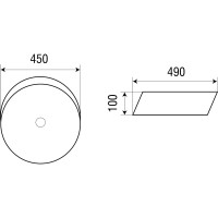 Накладная раковина WeltWasser WW ELBACH 450х490х100 3265 10000003829