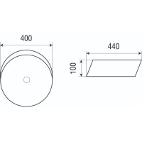 Накладная раковина WeltWasser WW ELBACH 400х440х100 3264 10000003828