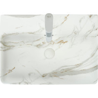 Накладная раковина WeltWasser WW ELBACH мрамор, белая с серым, 600х420х120 2173 M845 10000004543