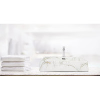 Накладная раковина WeltWasser WW ELBACH мрамор, белая с серым, 600х420х120 2173 M845 10000004543