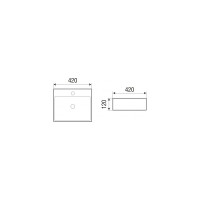 Накладная раковина WeltWasser WW ELBACH матовая белая, 420х420х120 2177 MW 10000004643