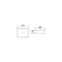 Накладная раковина WeltWasser WW ELBACH матовая черная, 510х405х110 2178 MB 10000004509