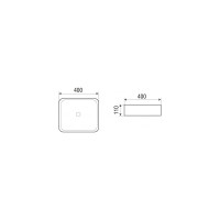 Накладная раковина WeltWasser WW ELBACH мрамор, черная с белым, 400х400х110 2179 K512 10000004546