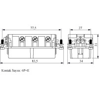 Гнездо Emas 6 полюсов, 35А 1-6 EB0606CP00