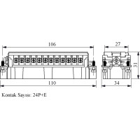 Штепсель Emas 1-24 EB024CF00